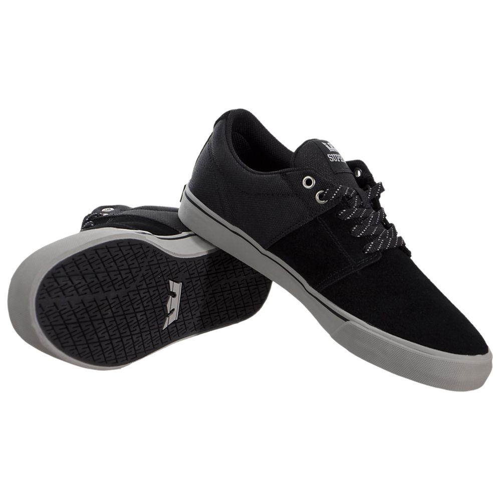 Baskets Basses Supra Stacks Vulc II Noir Black/Grey-Grey Homme | HGX-08202394